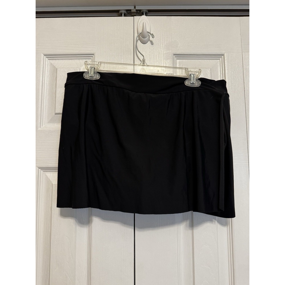 Miraclesuit Black Swim Skirt Bottom Size 16 Slimming Tummy Control